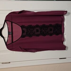 Torrid Sheer Blouse Size 1 Magenta